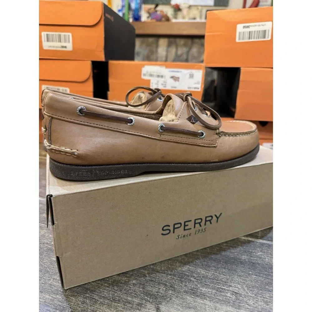 NEW SPERRY Original Boat Shoes Mens 11 Top‎ Sider Sahara Brown EU 44.5 Preppy